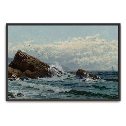 Rocky Coastline with Sailboats by Alfred Thompson Bricher