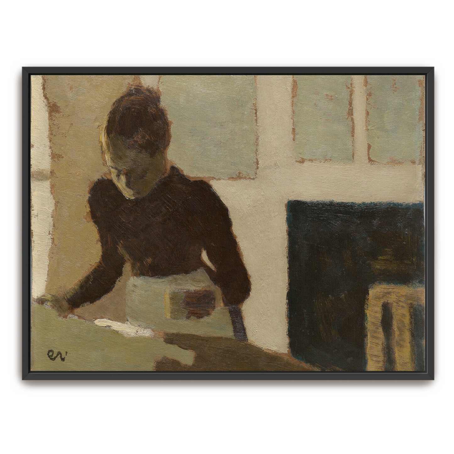 Woman In Brown Dress Interior Scene By Édouard Vuillard