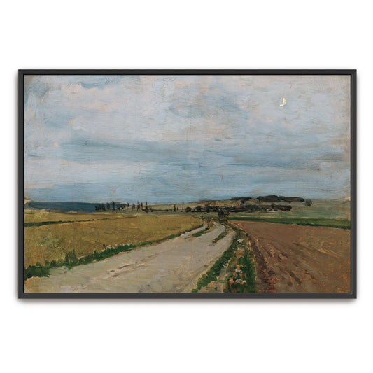 Country road, fields, and sky by Carl Moll