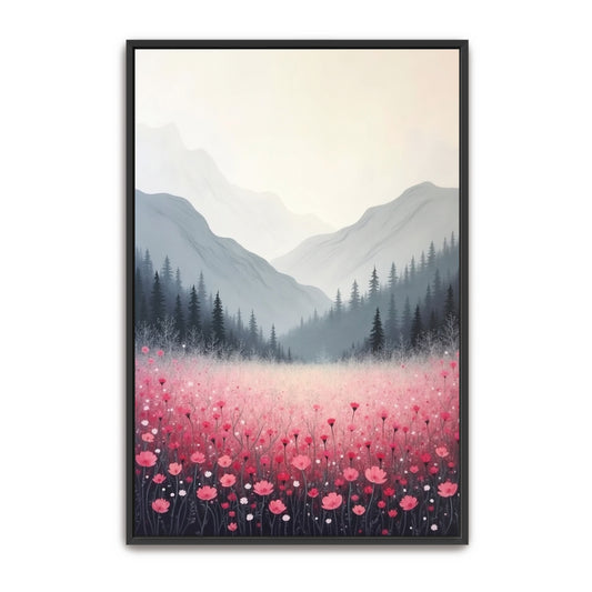 Misty Mountain Meadow Flowers By Yara Rabibzad