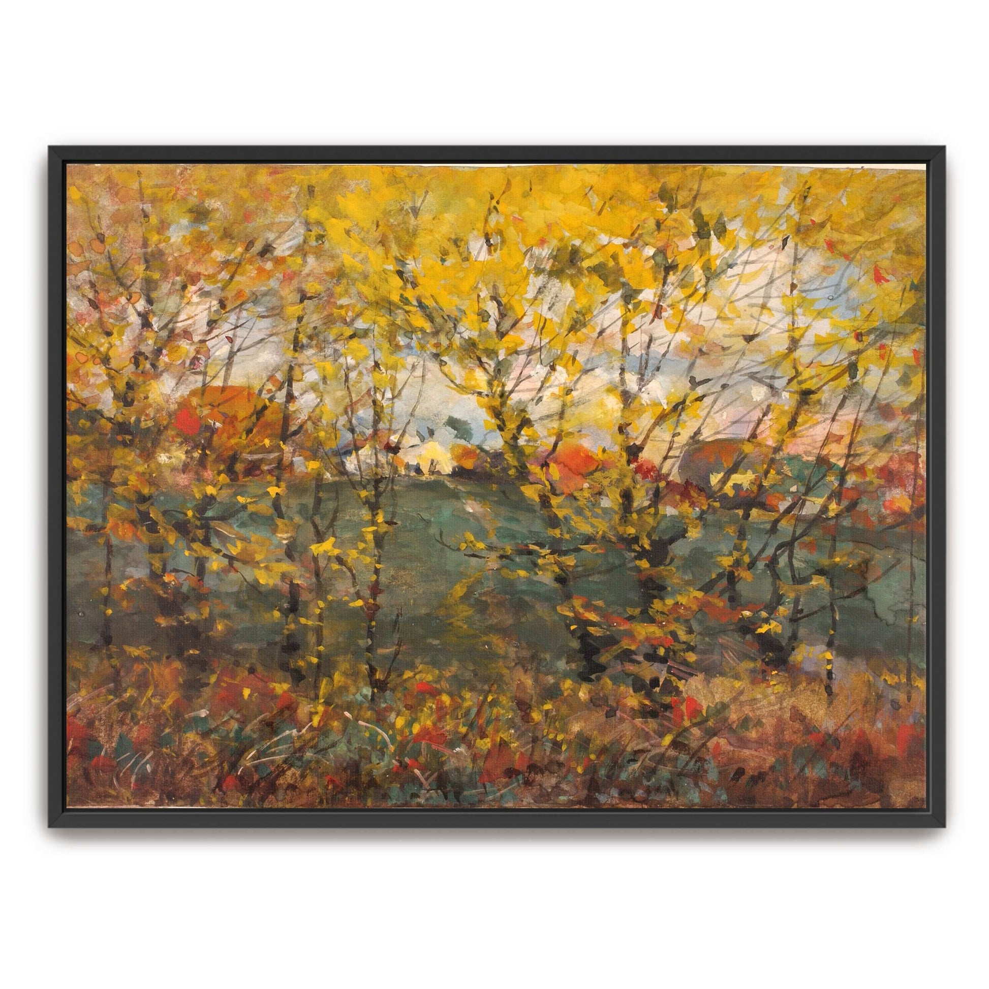 Autumn Trees Landscape Painting by William Henry Holmes