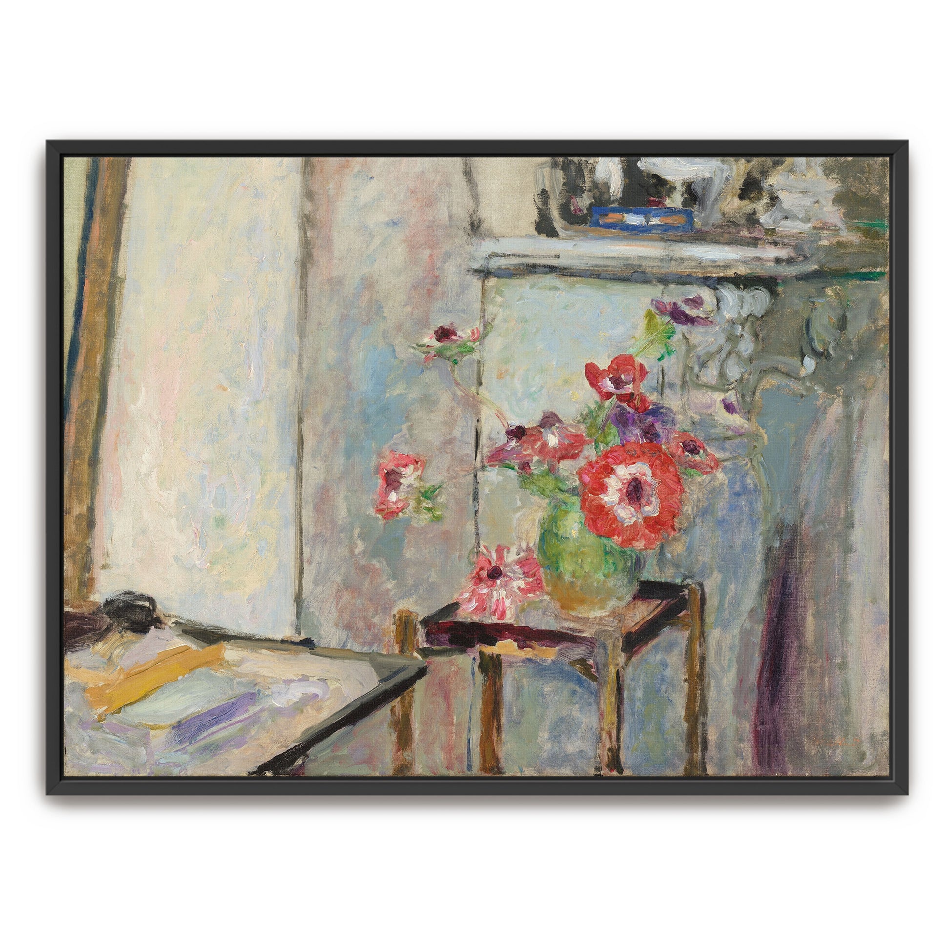 Vase Of Pink And Red Flowers On A Table By Édouard Vuillard