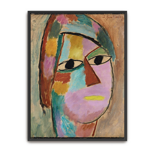 Abstract Portrait With Bold Colors And Geometric Shapes By Alexej Von Jawlensky