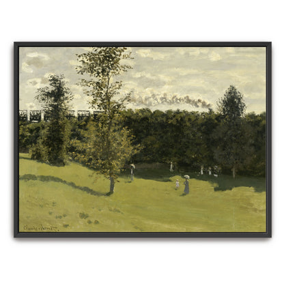 Train In The Countryside, Impressionist Landscape By Claude Monet