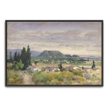 Mountainous landscape with a village by William Henry Holmes