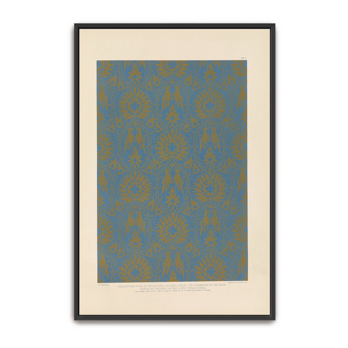 Italian Ornament Design Blue And Gold By Sydney Vacher