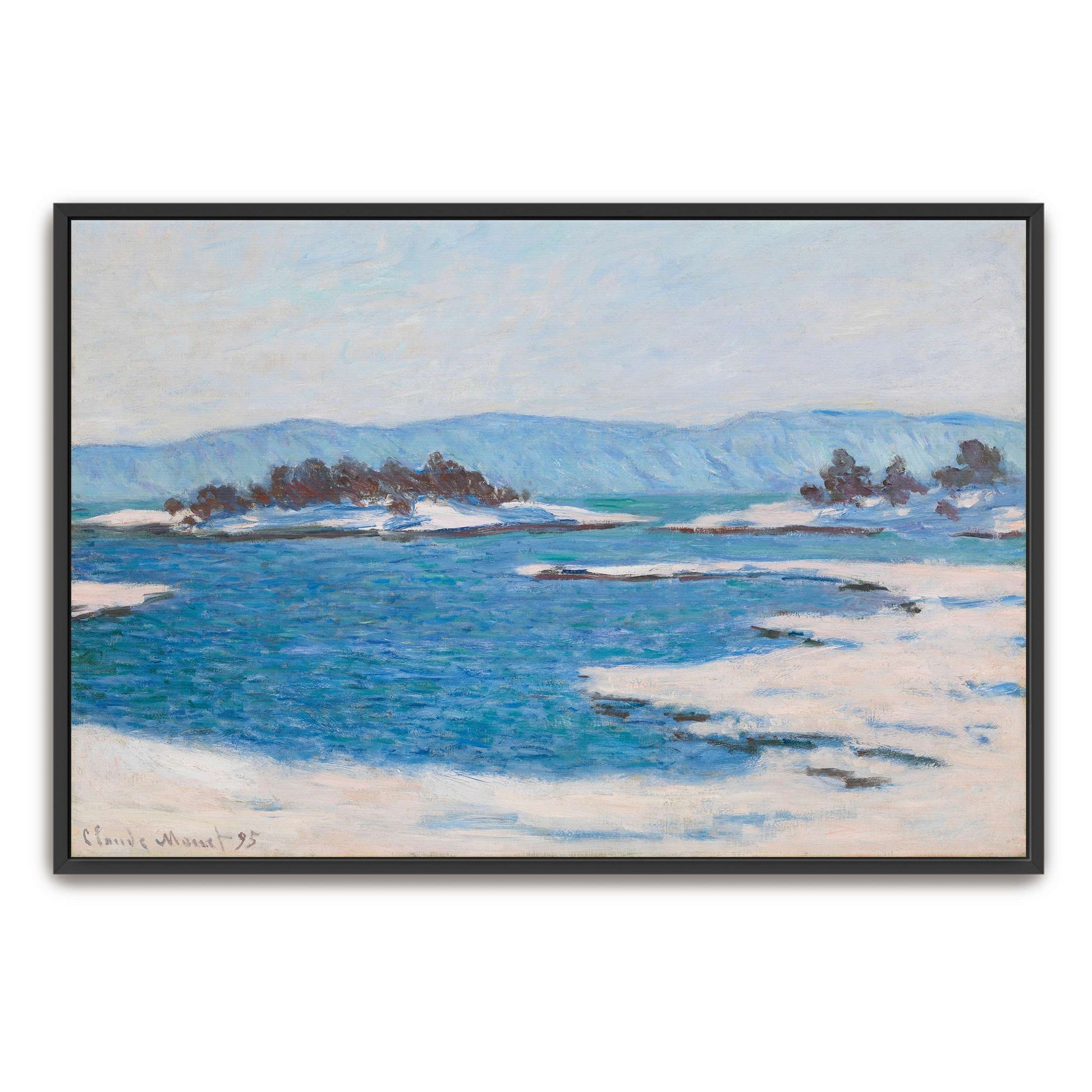 Winter Landscape With Ice And Snow By Claude Monet