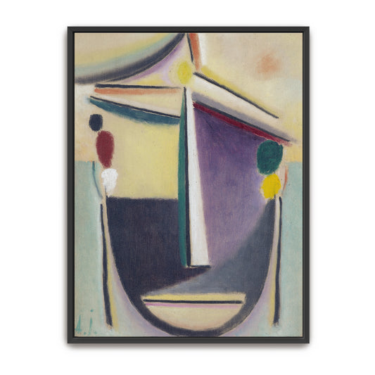 Abstract Head, Black-Yellow-Purple, Geometric Shapes By Alexej Von Jawlensky