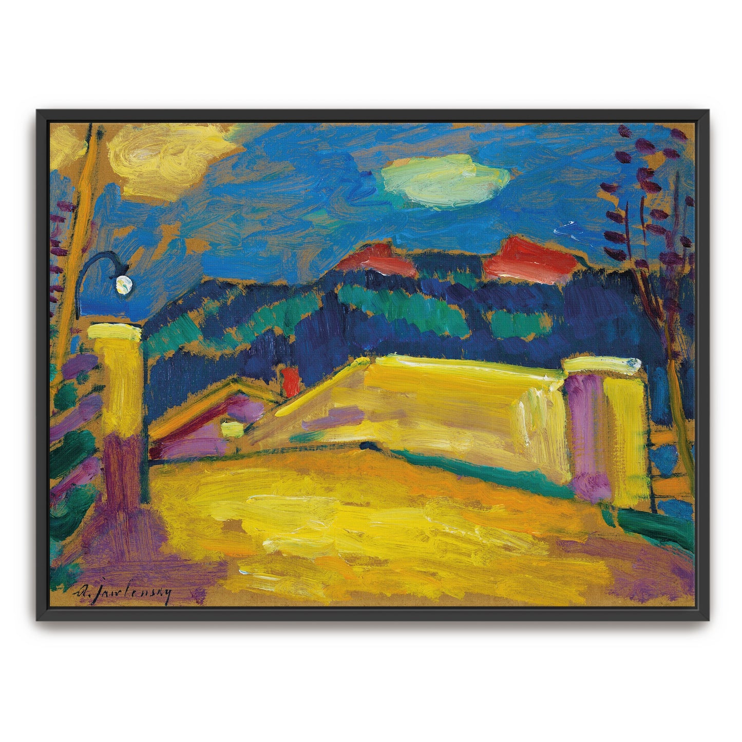 Night Landscape With Bridge And Hills By Alexej Von Jawlensky