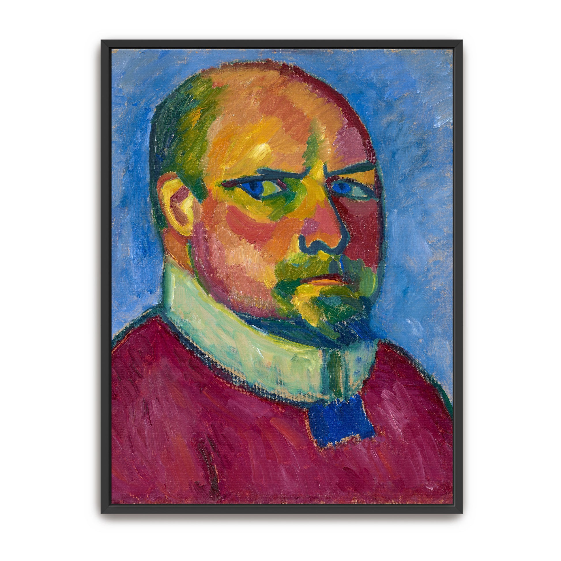 Self Portrait With Intense Gaze And Bold Colors By Alexej Von Jawlensky