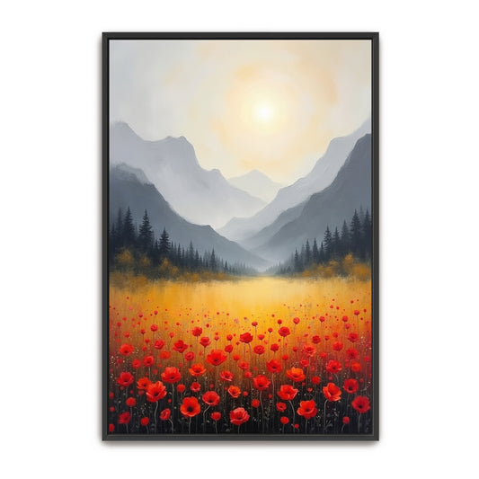 Poppies In A Mountain Valley By Yara Rabibzad