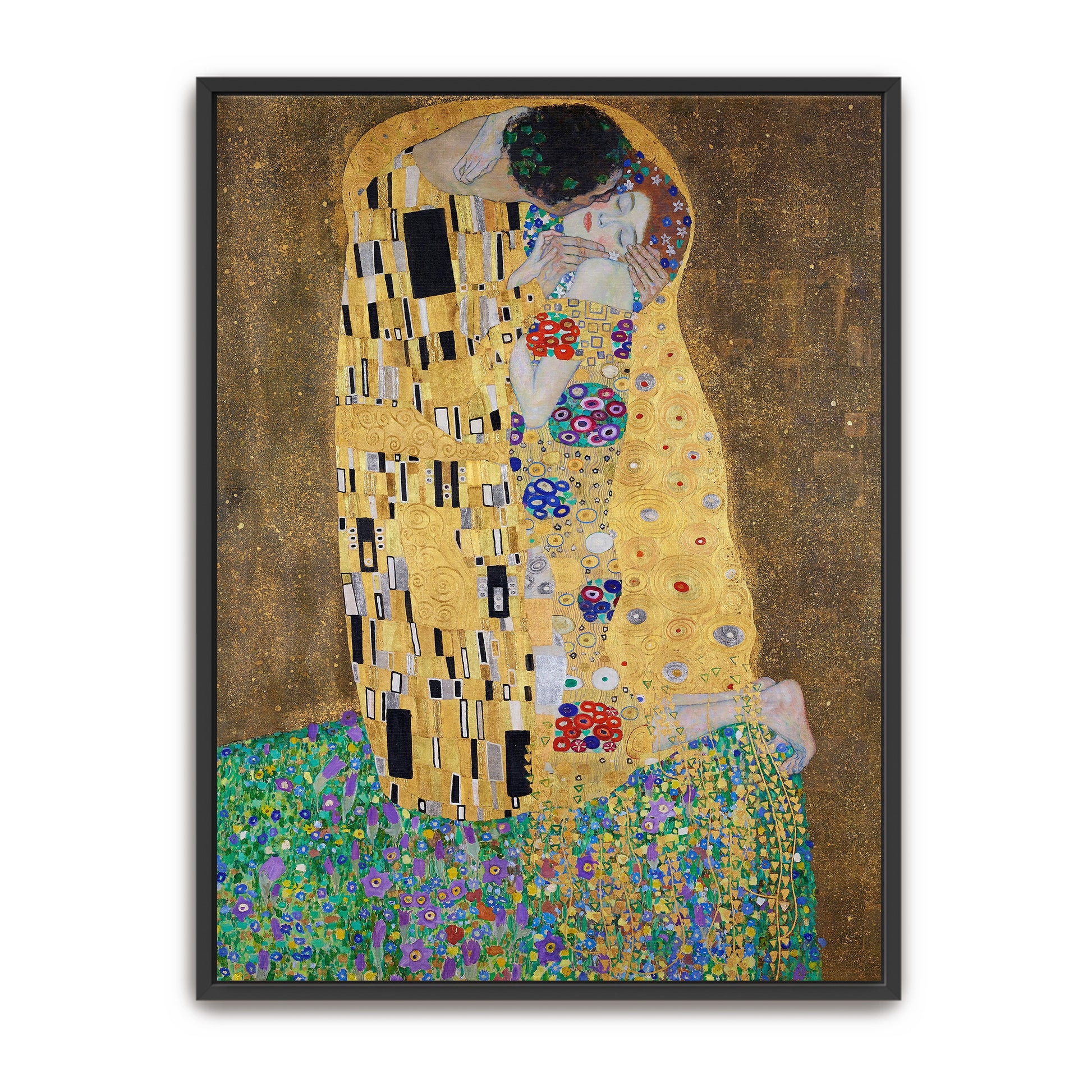 The Embrace Of Gold And Flowers By Gustav Klimt