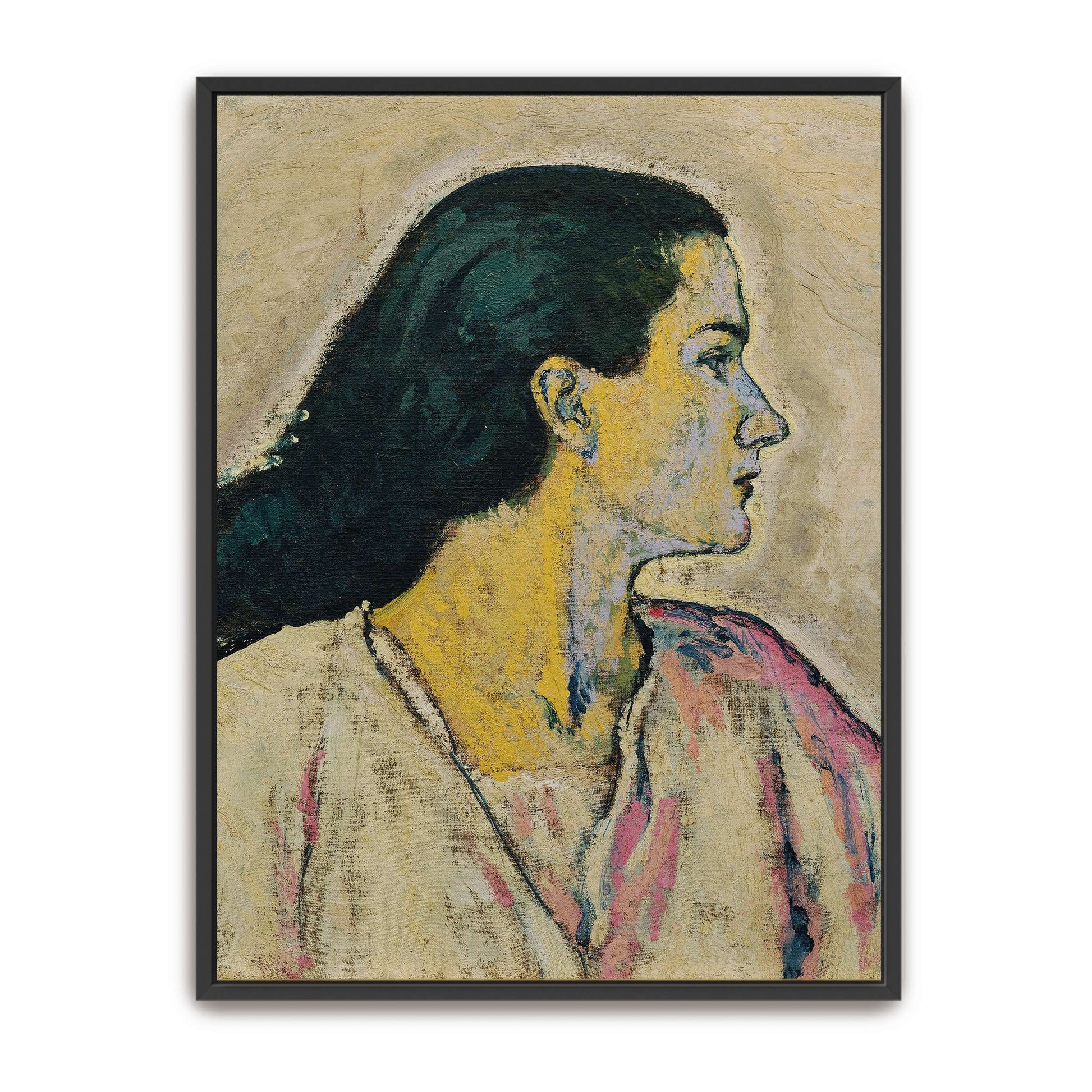 Profile portrait of a woman by Koloman Moser