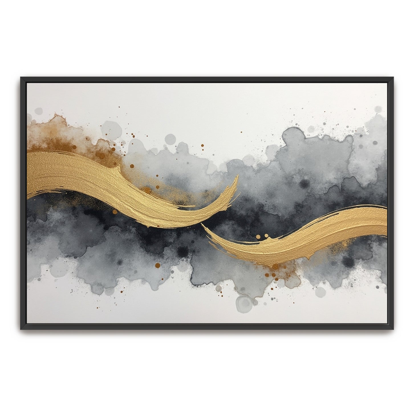 Abstract Watercolor And Gold By Yara Rabibzad