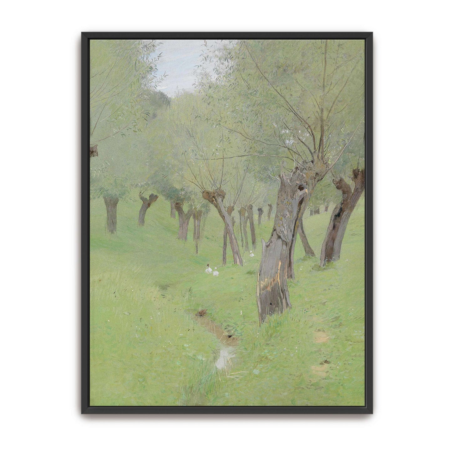 Willow trees by a stream by Eugen Jettel