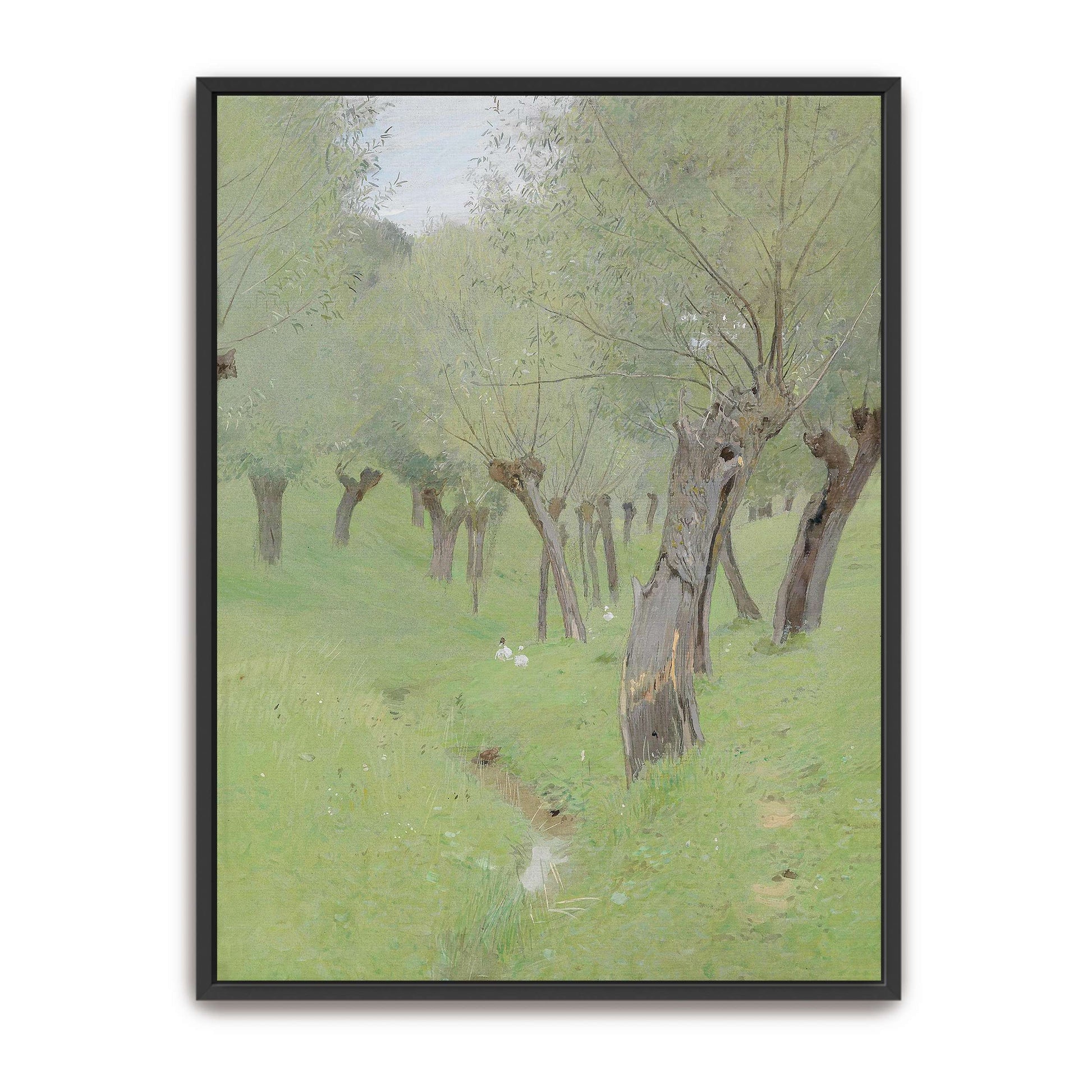 Willow trees by a stream by Eugen Jettel