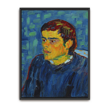 Portrait Of A Man With Blue And Yellow Tones By Alexej Von Jawlensky