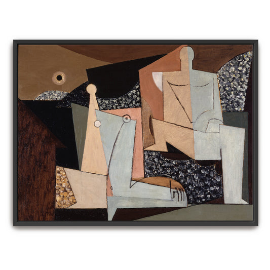 Cubist Composition With Figures And Abstract Shapes By Louis Marcoussis