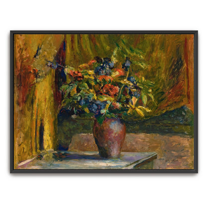 Impressionistic Bouquet In Vase, Golden Light, Interior Setting By Édouard Vuillard