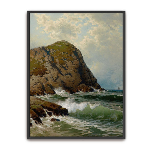 Rocky Coastline with Waves by Alfred Thompson Bricher