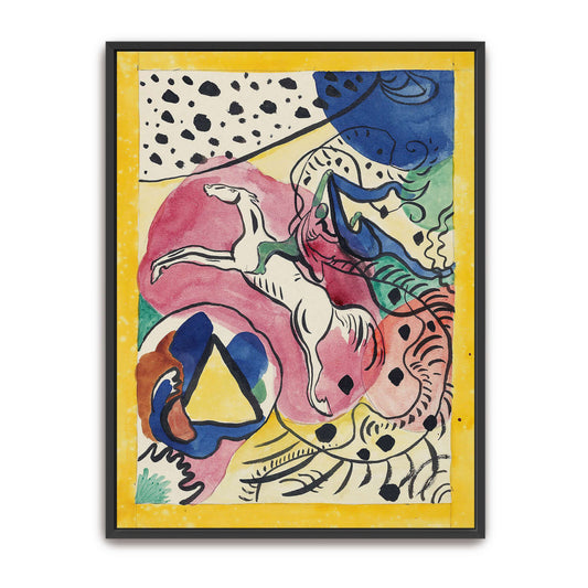 Abstract painting with a horse by Wassily Kandinsky