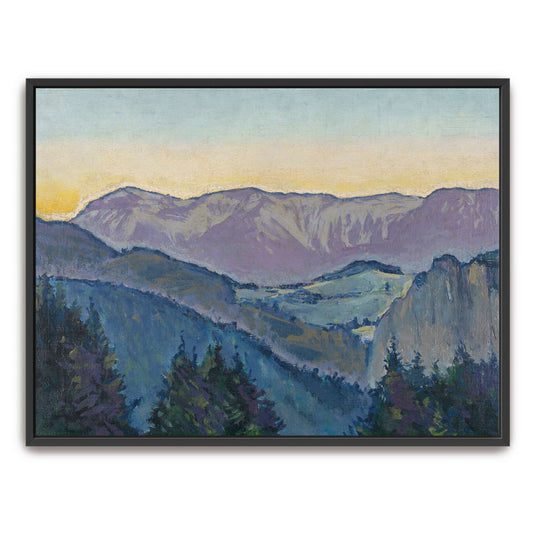 Mountain landscape at sunset by Koloman Moser