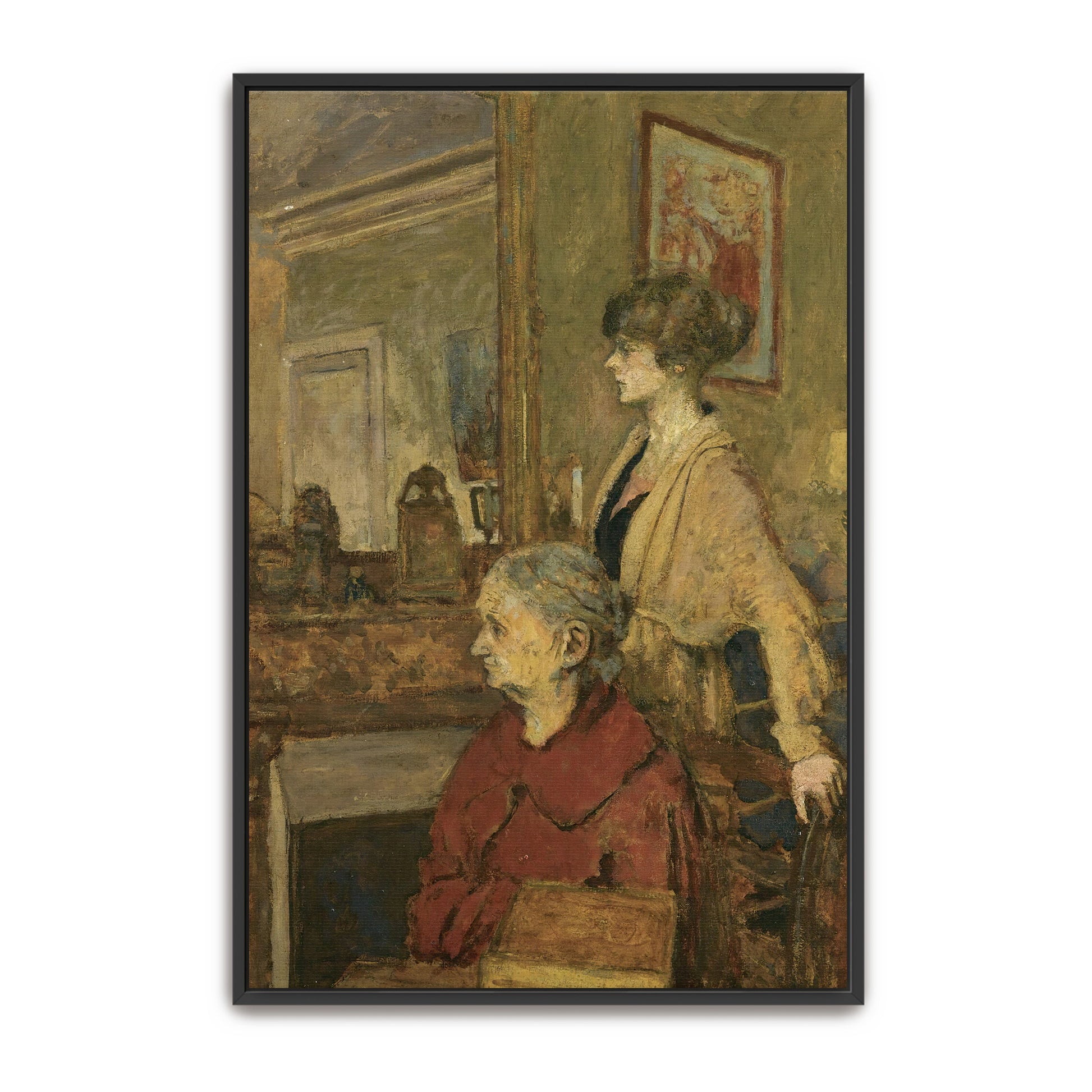 Two Women In Interior Setting, Impressionist Style By Édouard Vuillard