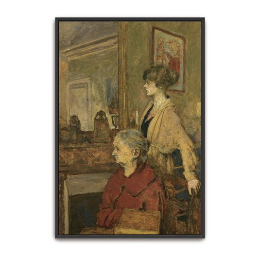 Two Women In Interior Setting, Impressionist Style By Édouard Vuillard