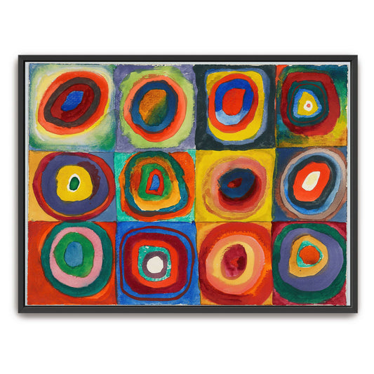 Abstract painting with concentric circles by Wassily Kandinsky