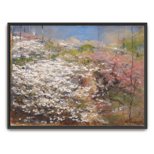 Springtime Field Of Blossoms By William Henry Holmes