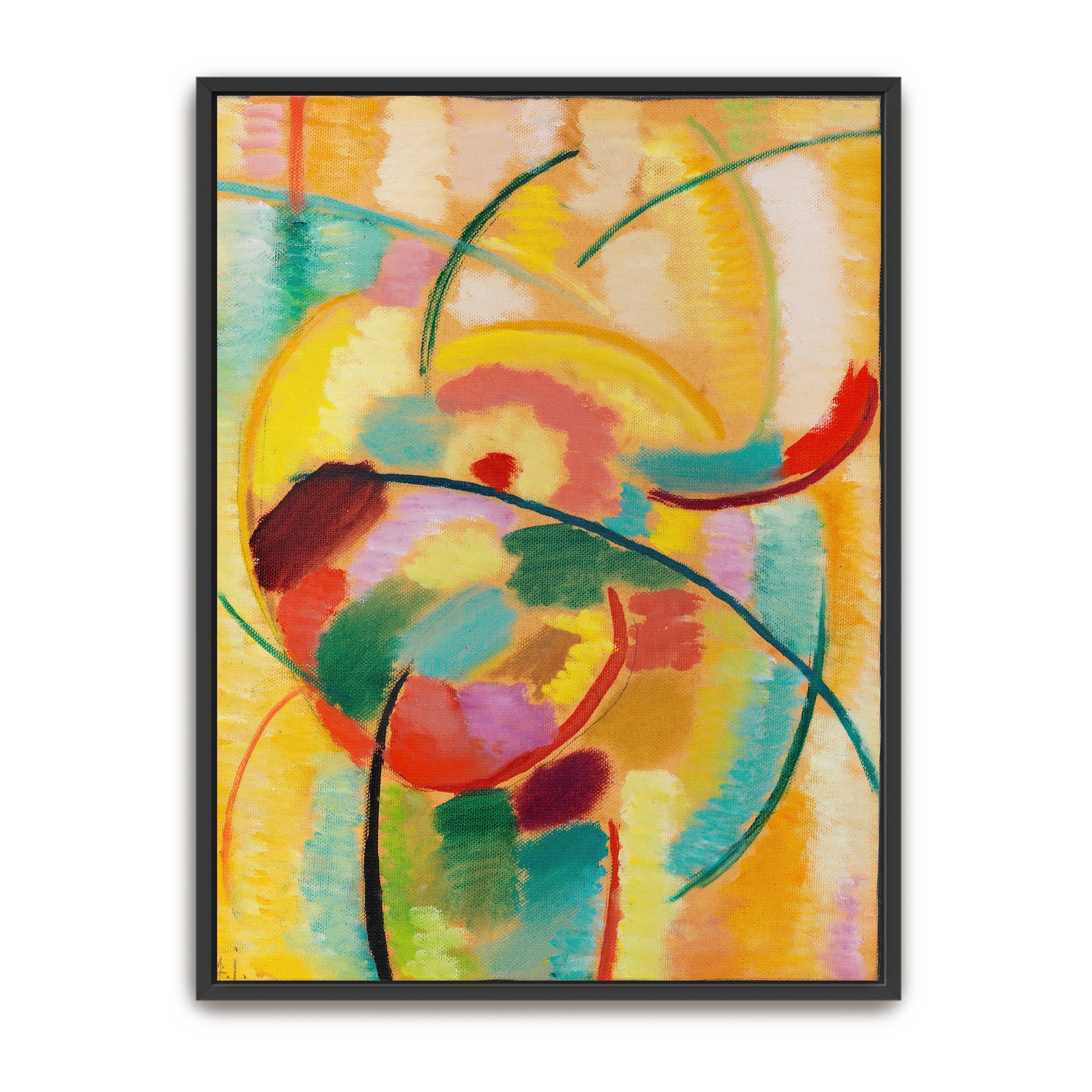 Abstract Composition With Circles And Lines By Alexej Von Jawlensky