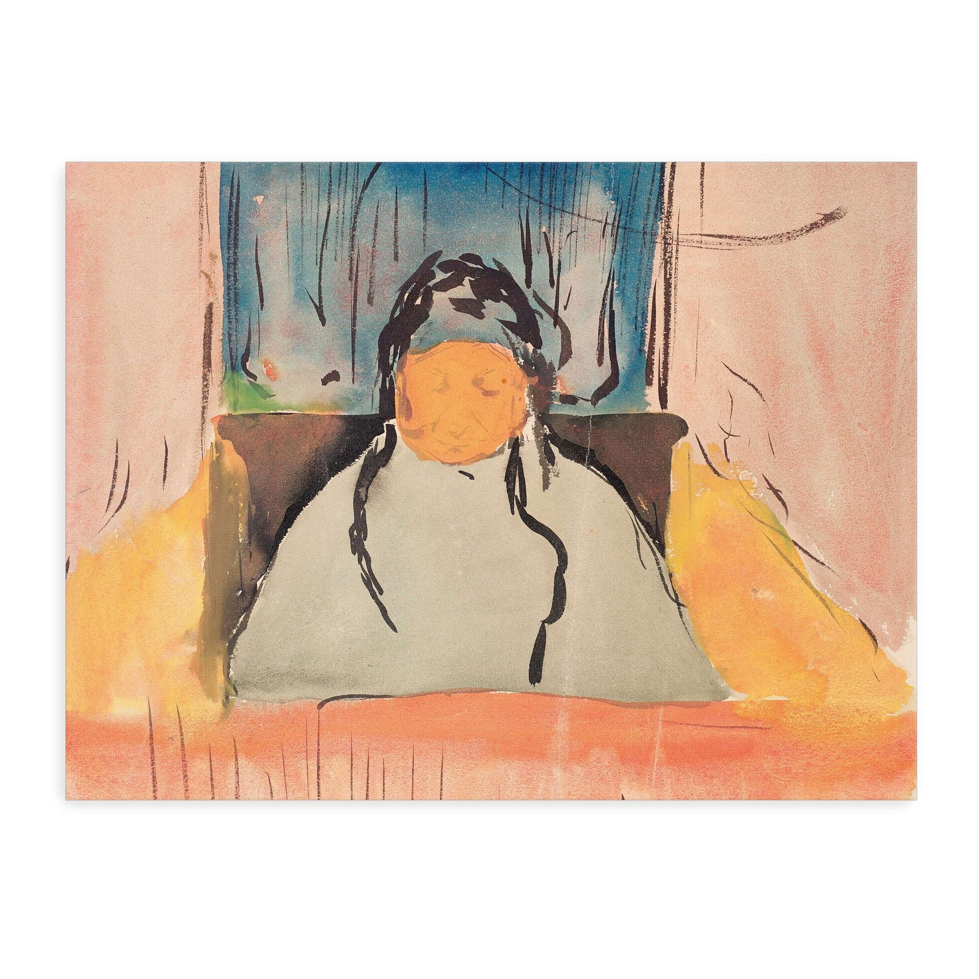 A woman sits in a chair, looking down by Édouard Vuillard