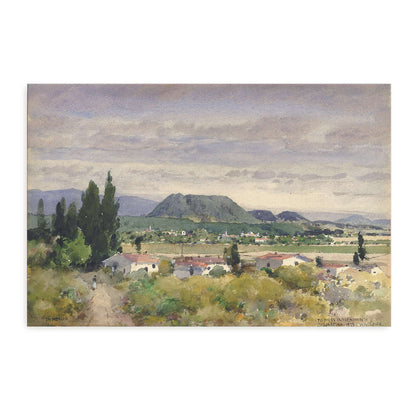 Mountainous landscape with a village by William Henry Holmes