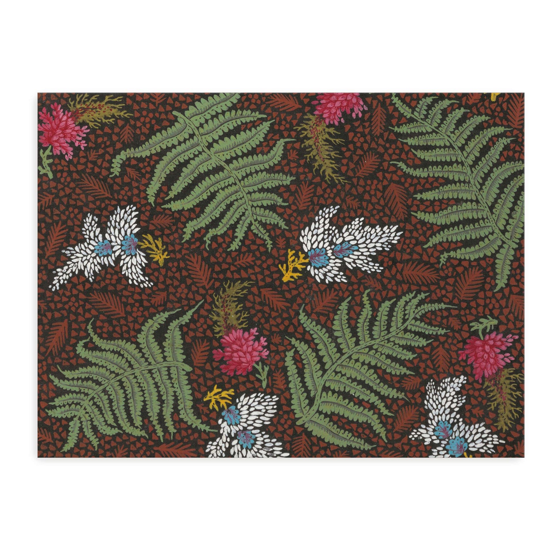 Fern and flower textile design by Yara Rabibzad