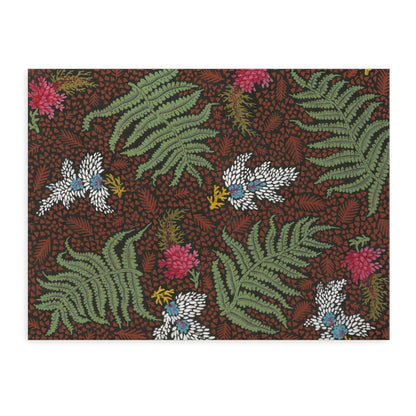 Fern and flower textile design by Yara Rabibzad