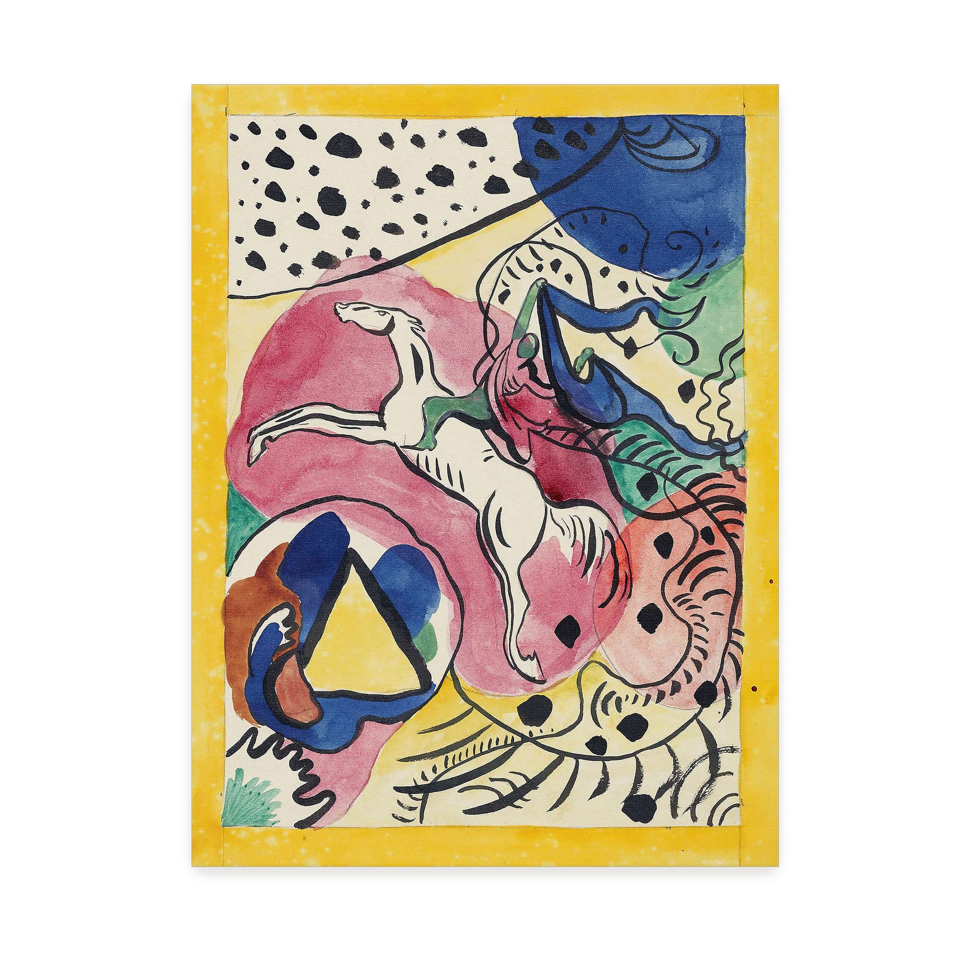 Abstract painting with a horse by Wassily Kandinsky