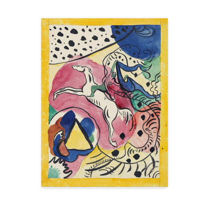 Abstract painting with a horse by Wassily Kandinsky