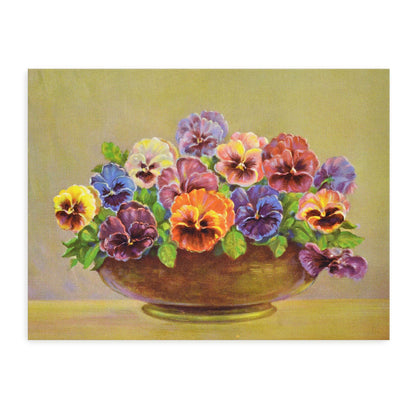 Pansy flowers in a bowl by Lafayette F. Cargill