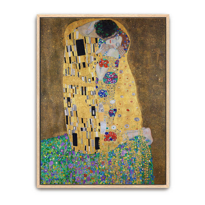 The Embrace Of Gold And Flowers By Gustav Klimt