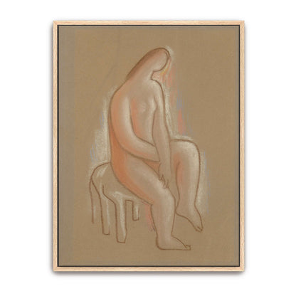 Seated Figure In Pastel Tones By Mikuláš Galanda
