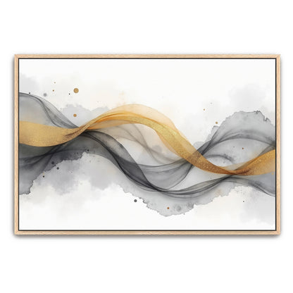 Abstract Watercolor With Gold Accents By Yara Rabibzad