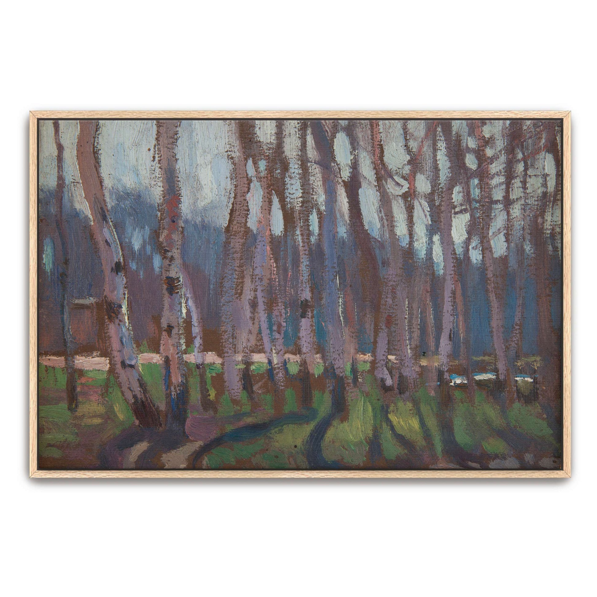 Impressionistic painting of a birch grove by Jan Stanislawski