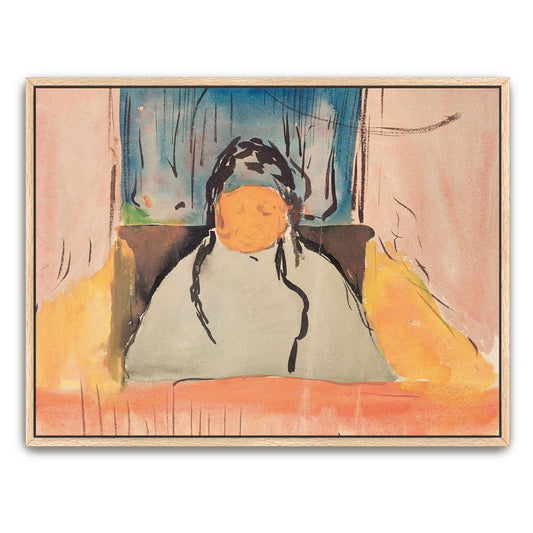 Woman Seated in a Chair (Grandmother Michaud) by Édouard Vuillard, natural oak framed canvas print
