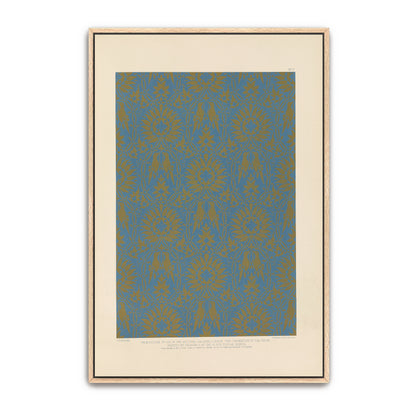 Italian Ornament Design Blue And Gold By Sydney Vacher