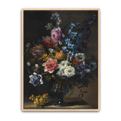 Still Life With Flowers In Glass Vase By Jean-Baptiste Monnoyer