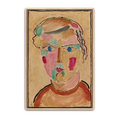 Expressionist Portrait With Bold Colors And Abstract Features By Alexej Von Jawlensky