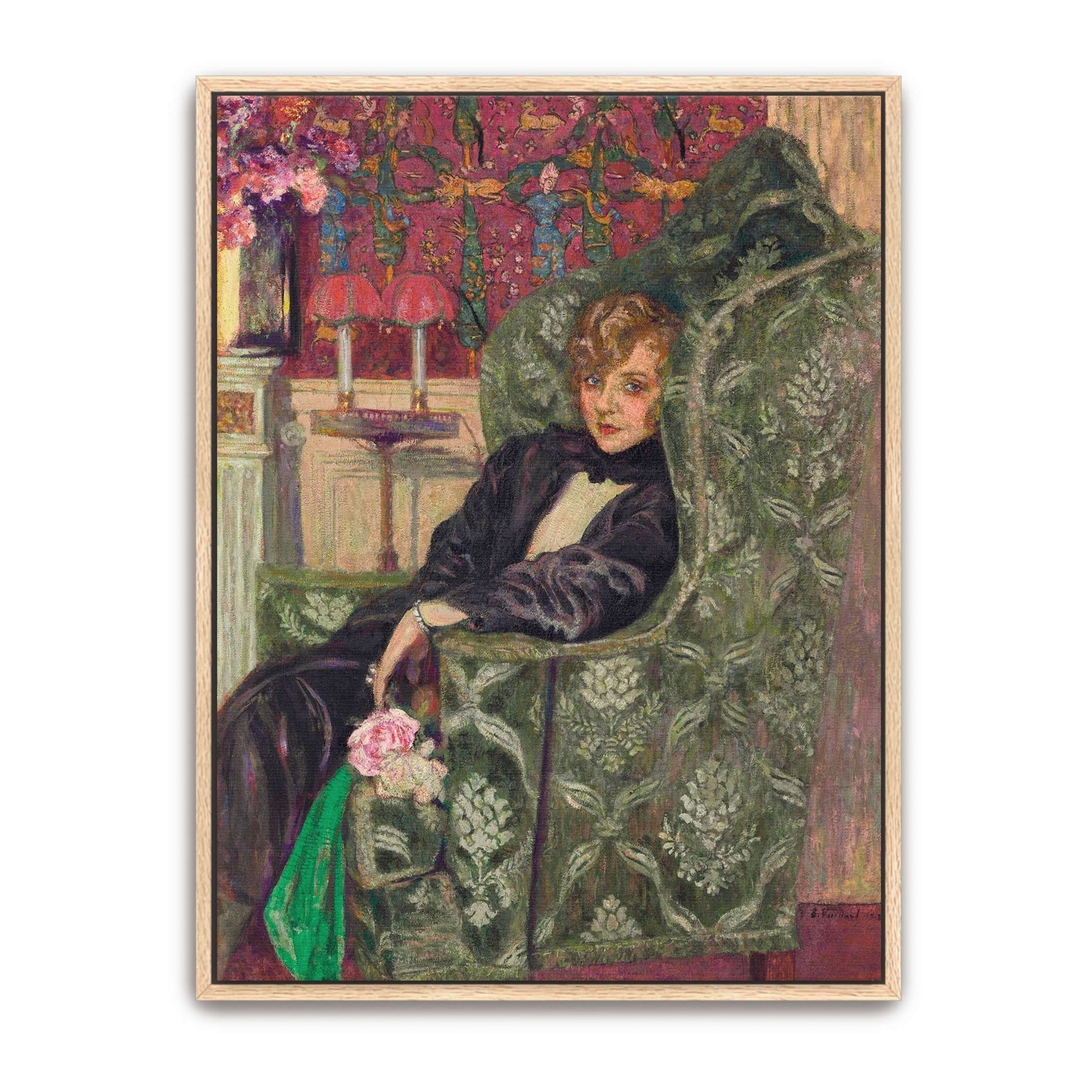 Woman in a green armchair by Édouard Vuillard