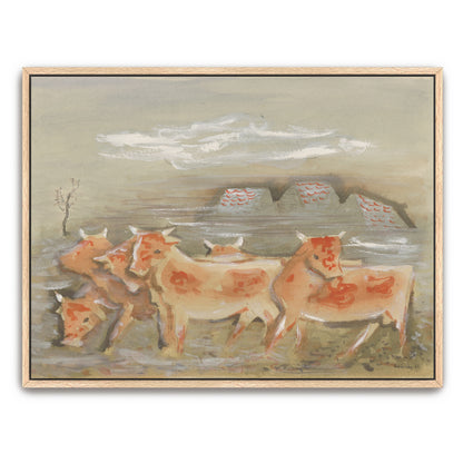 Herd Of Cows In A Landscape By Mikuláš Galanda