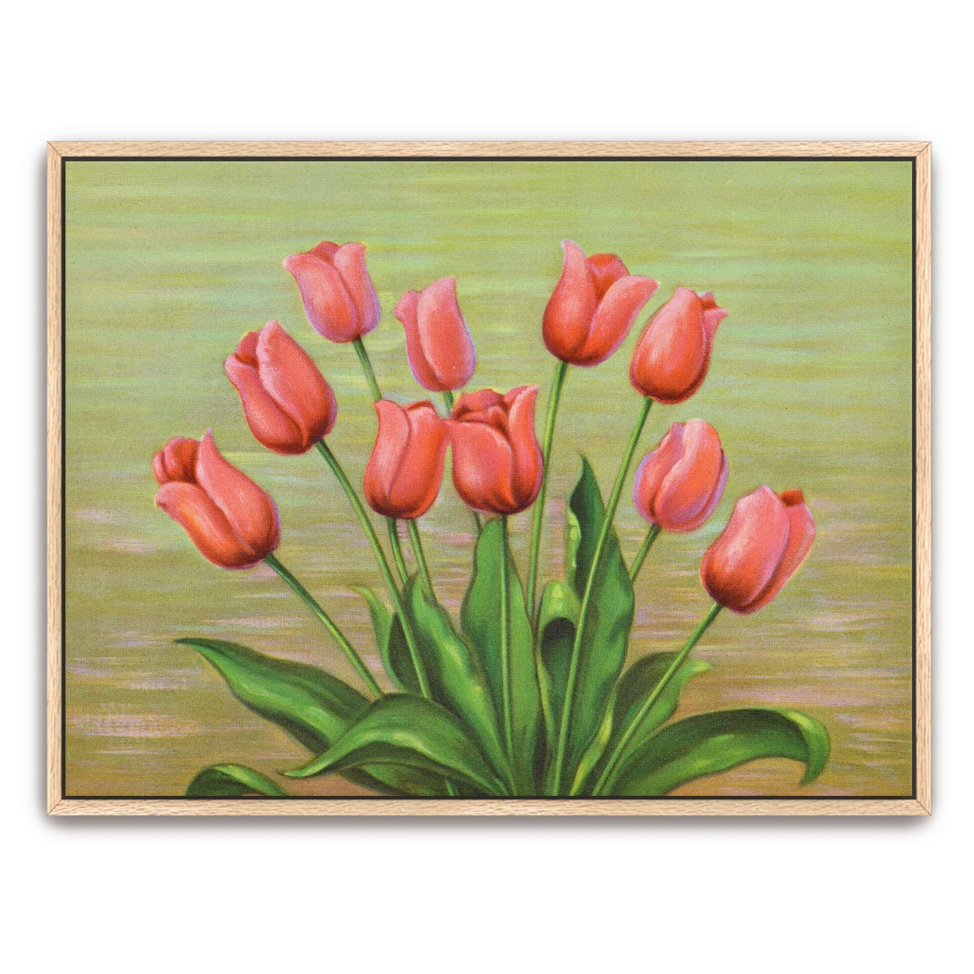 Red tulips in a vase by Lafayette F. Cargill