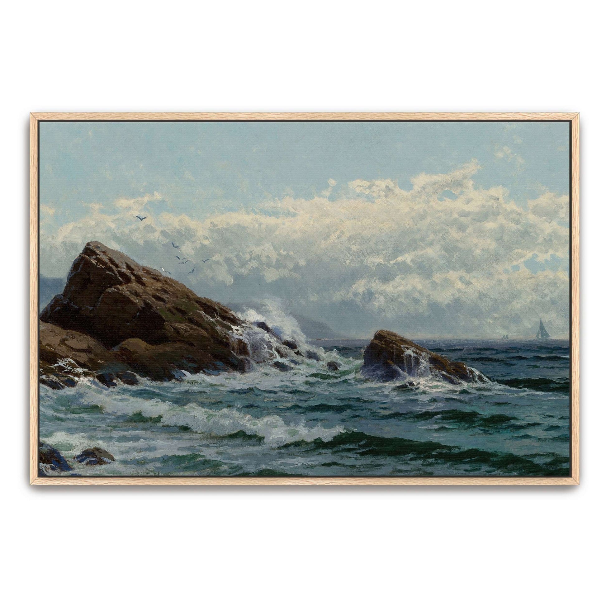Rocky Coastline with Sailboats by Alfred Thompson Bricher